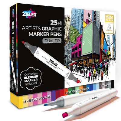 Dual Tipped Graphic Marker Set